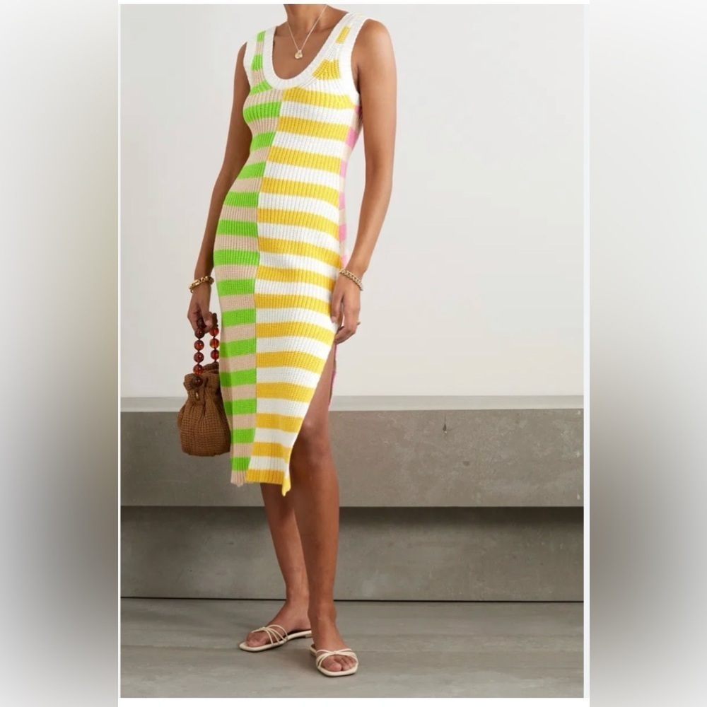 Brand new with tag Staud Seashore Dress in Capri Stripe Multi